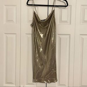 Zara gold dress